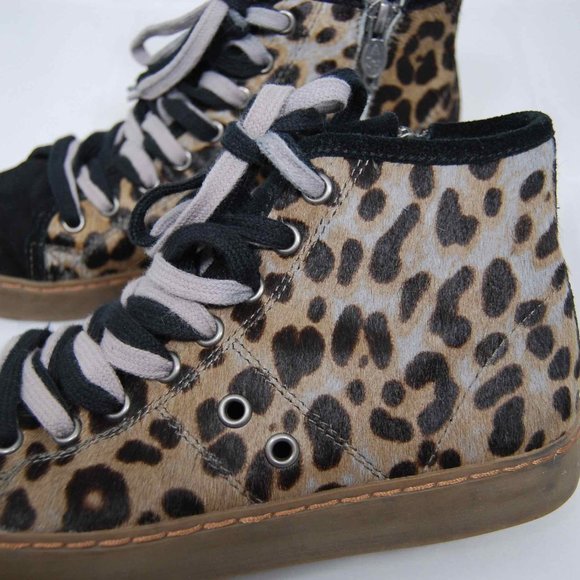 Ash pony hair High Top Sneakers in leopard print - Picture 6 of 7
